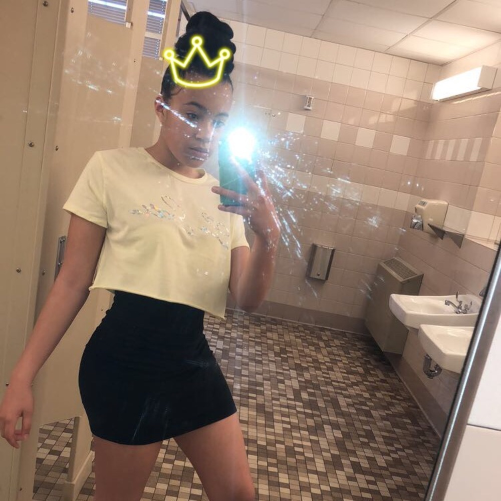 Yellow crop top